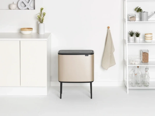 Мусорное ведро Brabantia Bo Touch Bin 304620 11+23 л, шампань