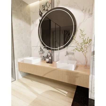 раковина aquame aqm5008 40x40 см, накладная, цвет белая глянцевая