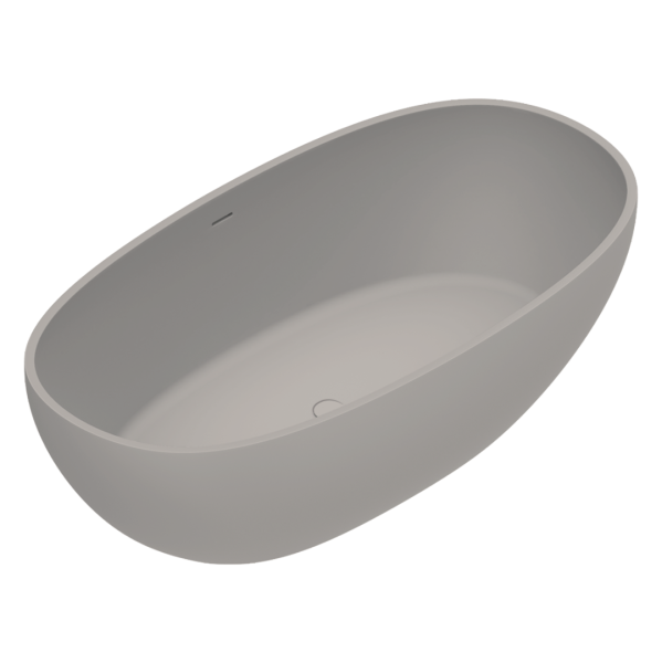 ванна catalano solid 7239020032 из искуственного камня, отдельностоящая, 176x91 см, solidtech, tortora матовая
