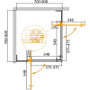 душевой уголок 70-80x70-80 cezares slider-a-2-70/80-grigio-cr серое