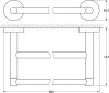 полотенцедержатель artwelle harmonie har 031 60 см