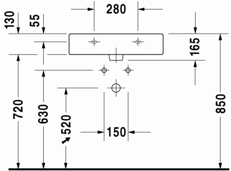 накладная раковина в ванную duravit vero 0454600825