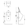 писсуар catalano comfort rimless 0932640021 без отв. под крышку, 64x32 см, белый матовый