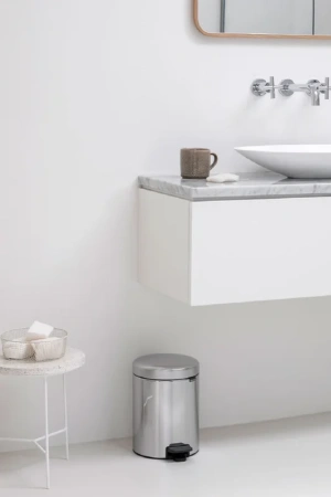 мусорное ведро brabantia newicon 280481 2х2 л, стальное полированное