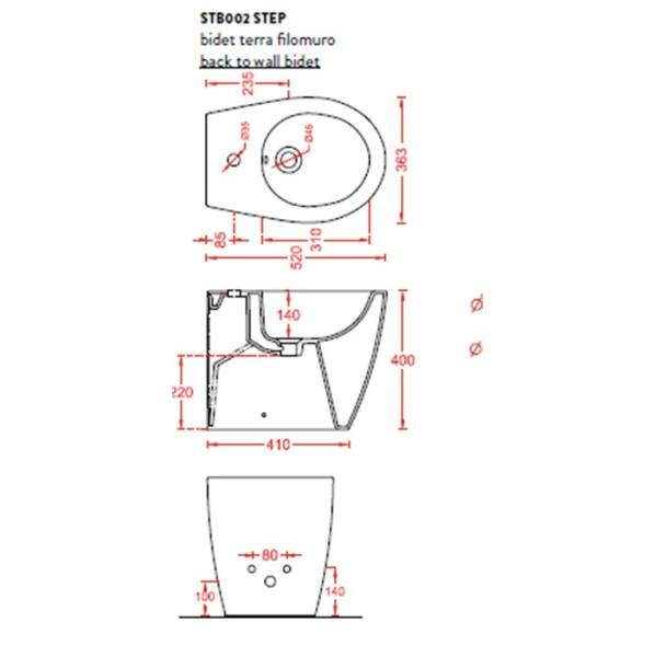 биде напольное artceram step stb002 01;00