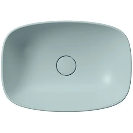 раковина gsi nubes 978415 накладная, 50x35 см, ghiaccio opaco (голубой матовый)