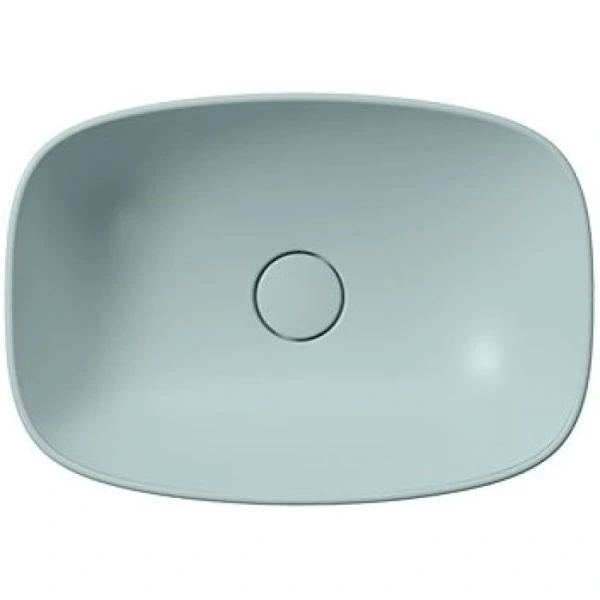 раковина gsi nubes 978415 накладная, 50x35 см, ghiaccio opaco (голубой матовый)