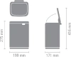 мусорное ведро brabantia bo 234088 4 л, бежевое