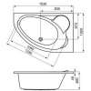 акриловая ванна cersanit kaliope 153x100 r 63442 без гидромассажа