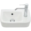 раковина aquame aqm5006r 37.5x24.5 см, накладная, белая глянцевый