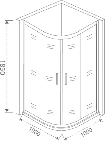 душевой уголок good door latte r-100-c-we