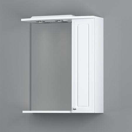 зеркало со шкафом damixa redblu palace one 60 m41mpr0601wg с подсветкой белый