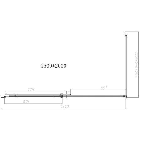 душевой уголок 150х80 см vincea dice vsr-4d8015cl прозрачное