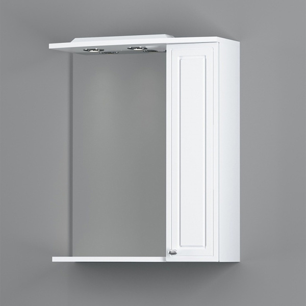 зеркало со шкафом damixa redblu palace one 60 m41mpr0601wg с подсветкой белый