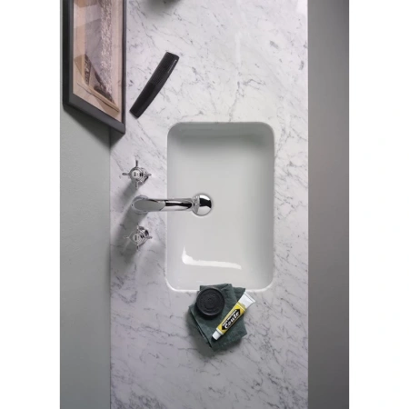 раковина gsi pura 724311 накладная, 55x38 см, bianco lucido (белый глянец)