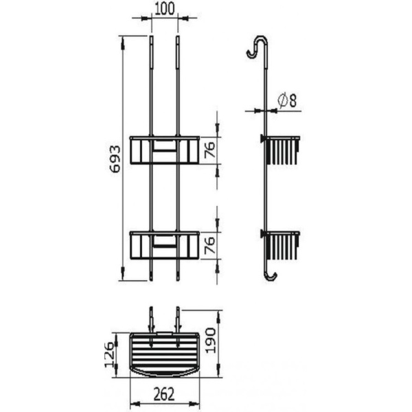 Полка 26,2 см Langberger 70164