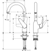 смеситель для кухни hansgrohe focus m42 71802000, хром