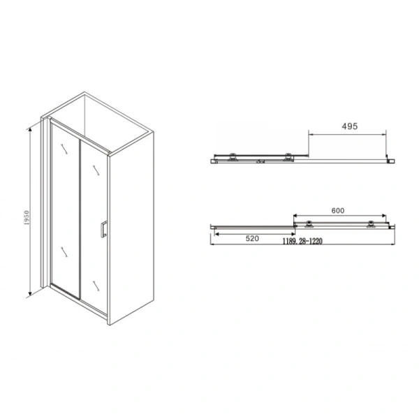 душевая дверь 120 см abber schwarzer diamant ag30120b прозрачное