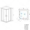 душевой уголок rgw passage pa-31 80х80 02083188-11 профиль хром стекло прозрачное