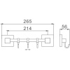 вешалка для полотенец haiba hb8615-3 цвет хром