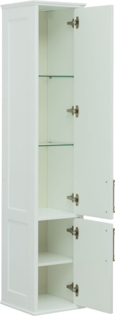 пенал aquanet бостон 36 l белый матовый (ручки золото)