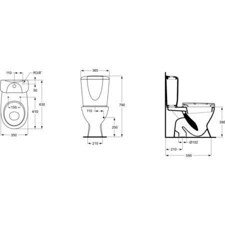 унитаз компакт ideal standard eurovit w904501