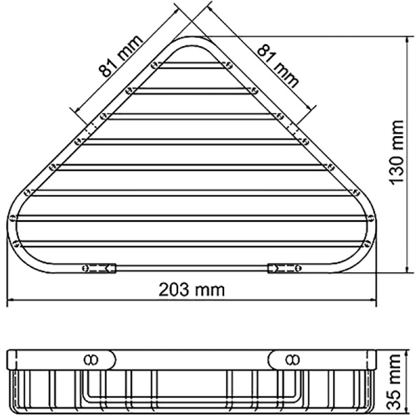 Полка корзина WasserKRAFT K-733W угловая цвет белый