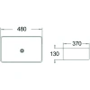 раковина santiline sl-1010mb накладная, 48x37 см, черная матовая