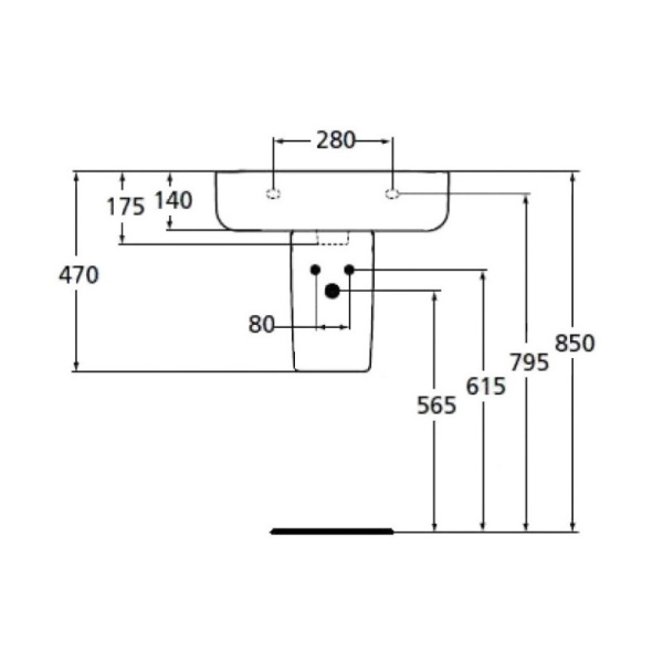 Полупьедестал для раковины Ideal Standard Connect E797401