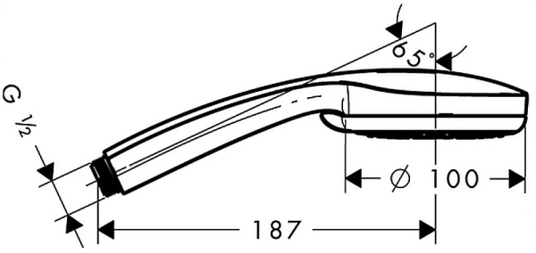 ручной душ hansgrohe croma 100 vario, ½’ 4jet 28535000