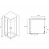 душевой уголок abber schwarzer diamant 90x90 ag020905 профиль хром стекло прозрачное