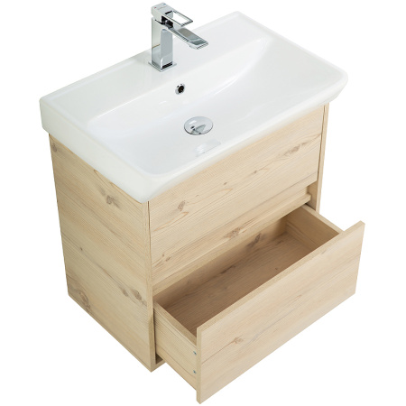 тумба под раковину belbagno neon-600-2c-so-pb, подвесная, цвет pino bianco