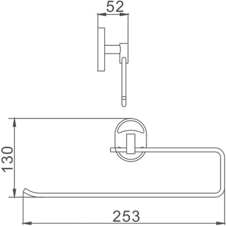 держатель бумажных полотенец haiba hb1903-2 цвет хром