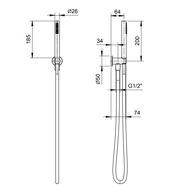 душевой гарнитур fantini nice 86 q8 8093 цвет: raw metal pvd