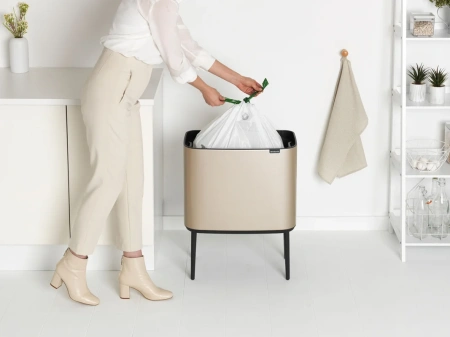 мусорное ведро brabantia bo touch bin 304583 36 л, шампань