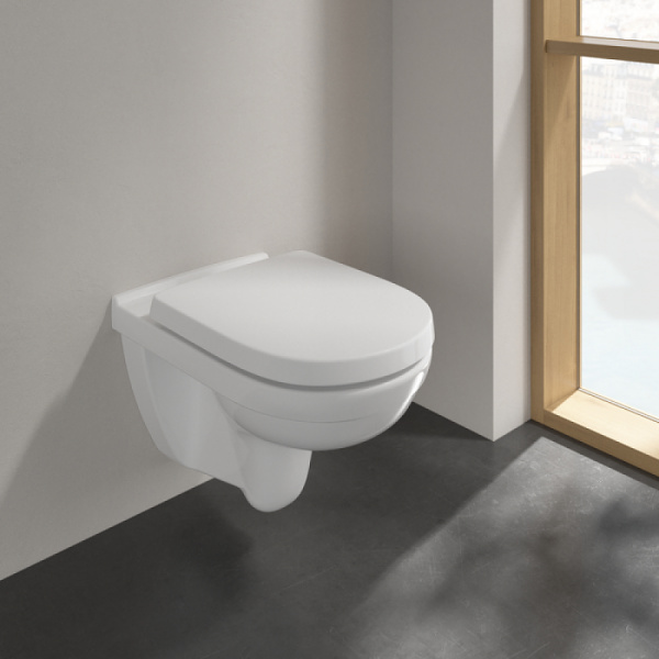 унитаз подвесной villeroy & boch o'novo 5660 hr r1 безободковый, ceramicplus, цвет альпийский белый