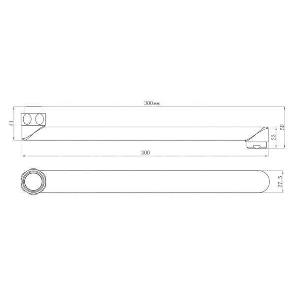 излив для смесителя 30 см lemark lm9472c хром