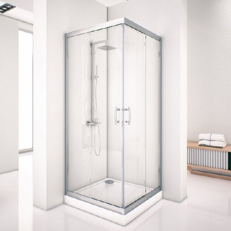 душевой уголок aquanet alfa cube naa1142 00168416 90x90 профиль хром стекло прозрачное