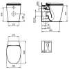 унитаз приставной ideal standard dea aquablade t349001