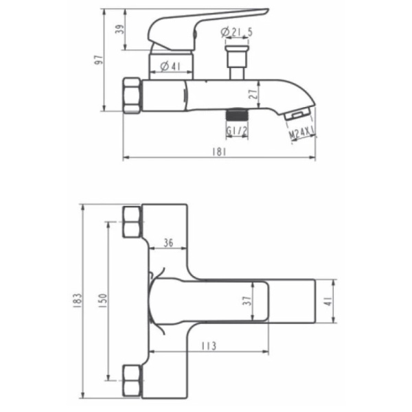 смеситель для ванны esko dublin (db 54)