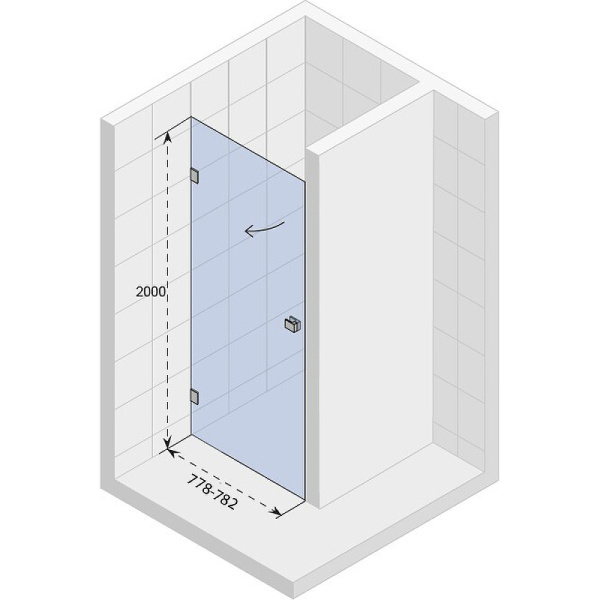 душевая дверь riho sz scandic nxt x101 80 l g001003120 (gx08002c1) профиль хром стекло прозрачное