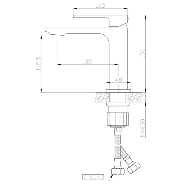 смеситель для раковины orange lutz m04-021w белый