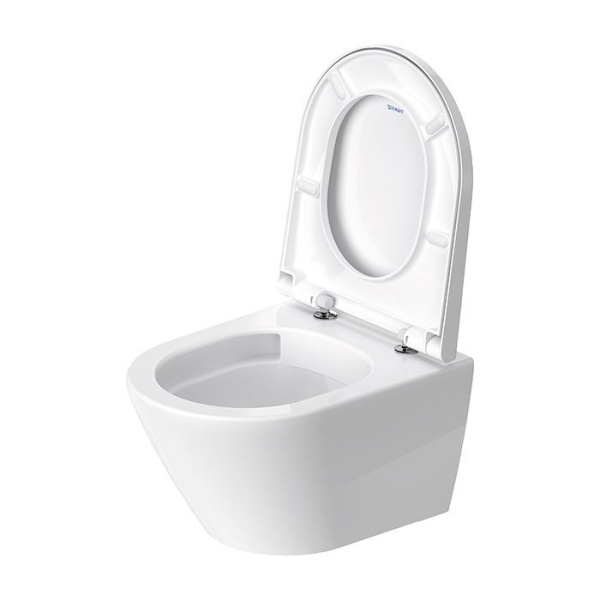 унитаз duravit d-neo 45880900a1 подвесной, укороченный, безободковый, с сиденьем, белый