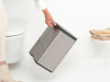 мусорное ведро brabantia bo 230486 12 л, матовая сталь