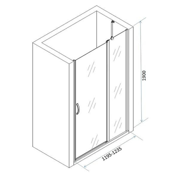 душевая дверь am.pm move 120 w81s-d120-000ct профиль хром матовый стекло прозрачное