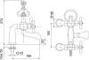 смеситель для ванны с душем treemme romantica 3607.uu.pv