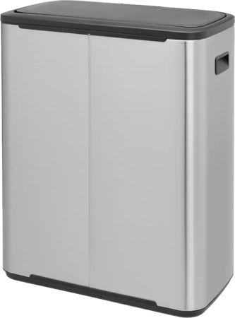 мусорное ведро brabantia bo touch bin 223082 60 л, стальное