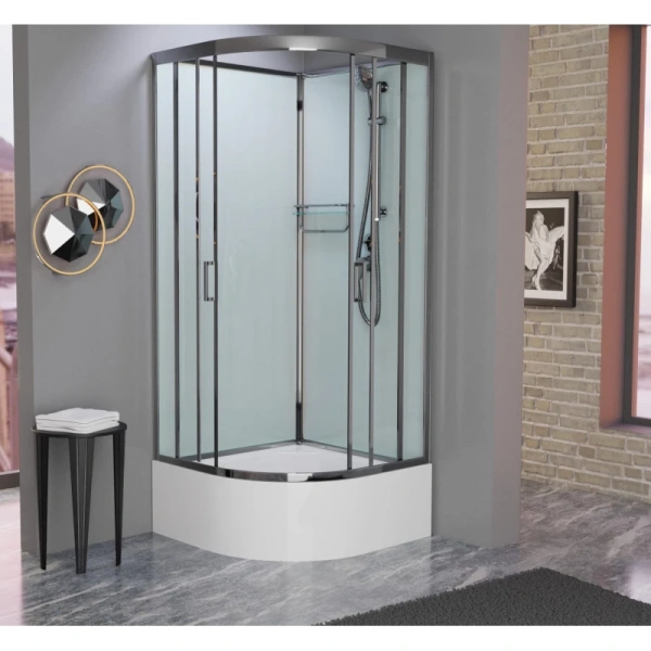 душевая кабина 90x90x215 см frank f409/2 brilliant 184009 прозрачное