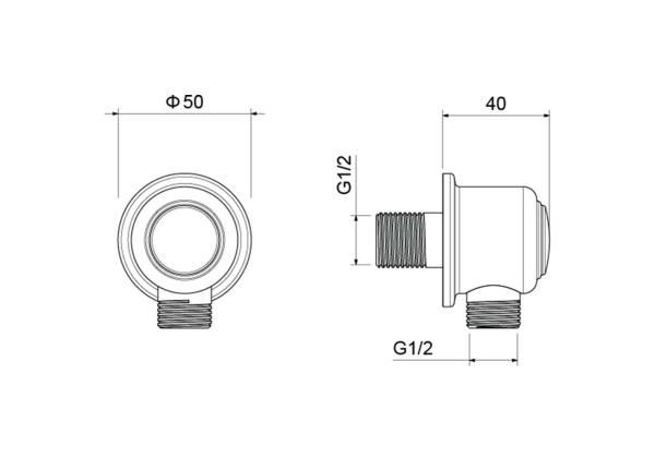 шланговое подключение aquatek классик aq2461pg, цвет полированное золото.