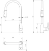 смеситель для кухни haiba hb73816-7 черный